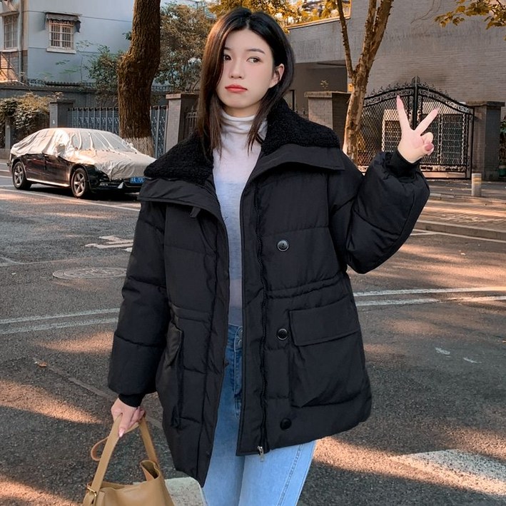 여성 신상 루즈핏 스웨이드 빅 터틀넥 겨울 도톰 코트