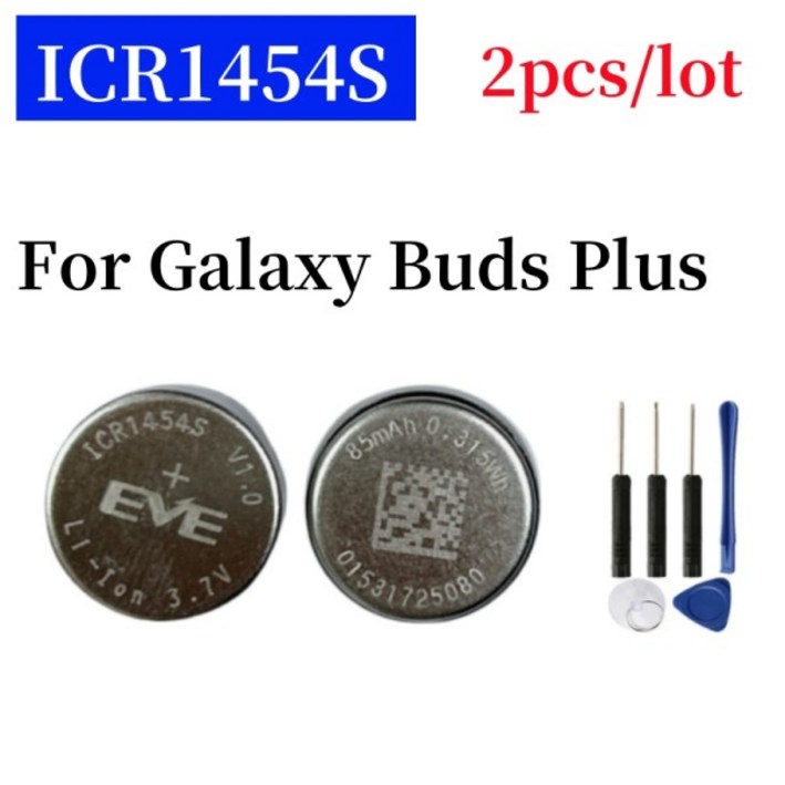 Galaxy Buds + Plus TWS 헤드폰 배터리  도구 용 2 개/몫 교체 EVE ICR1454S 1454 3.7V 85mAh
