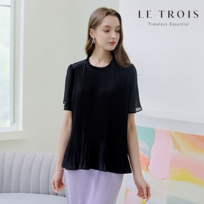 [패션플러스][루시앙][LE TROIS] 르투아 플리츠 블라우스 3종 택1