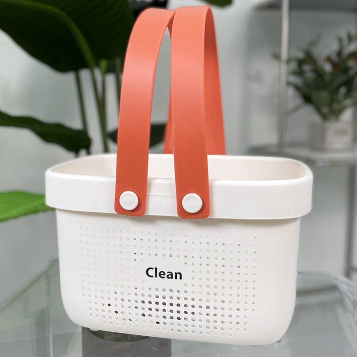 스테디얼 Clean 파스텔톤 욕실바구니 소형 화이트, 화이트
