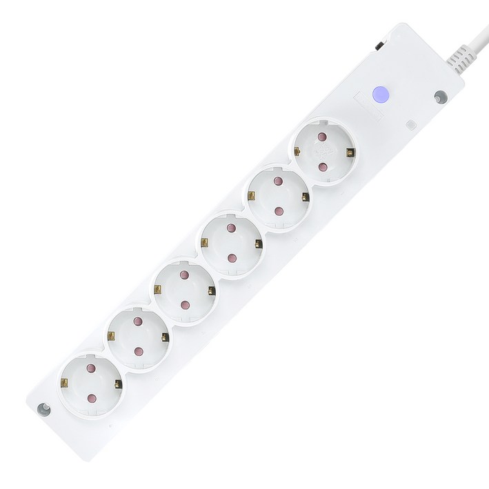 라맥스 IoT 전체제어 멀티탭 6구 16A 과부하차단 국산 콘센트 2M RPG-560, 1개, 화이트, 2m