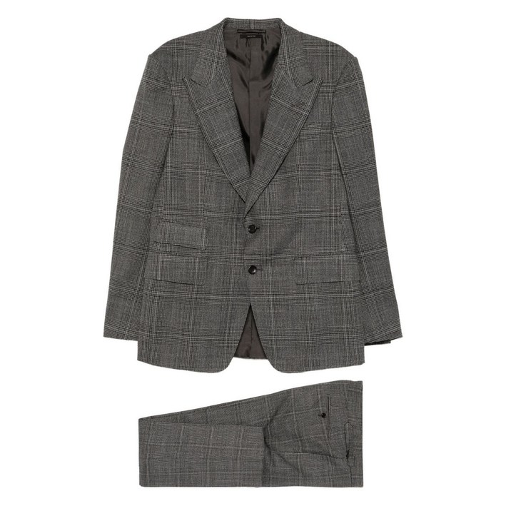 톰포드 체크 싱글 브레스티드 수트