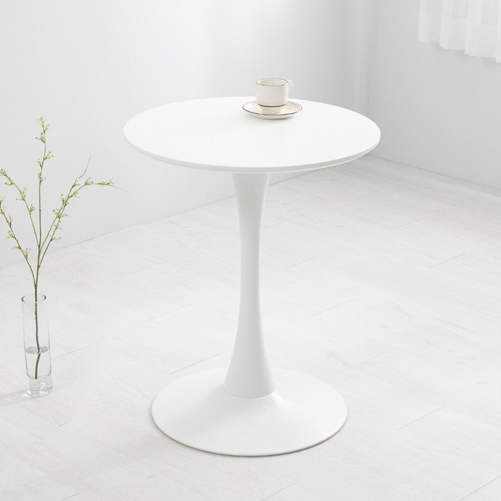밀크 600 원형 화이트 테이블 인테리어 카페 식탁 티, 화이트