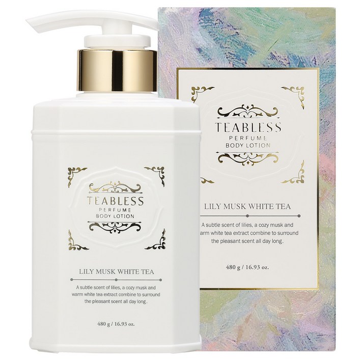 티블레스 퍼퓸 바디로션 화이트티 릴리머스크향, 480g, 1개