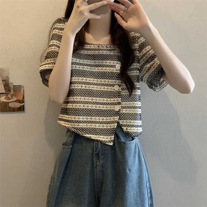 반팔 니트 빅사이즈 캐시미어  리에뜨 블랙