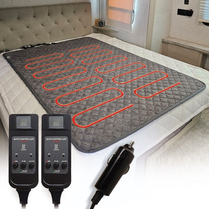 휴로스틱 DC 12V 카본 캠핑전기매트 차박 탄소 전기매트, 그레이(세미)