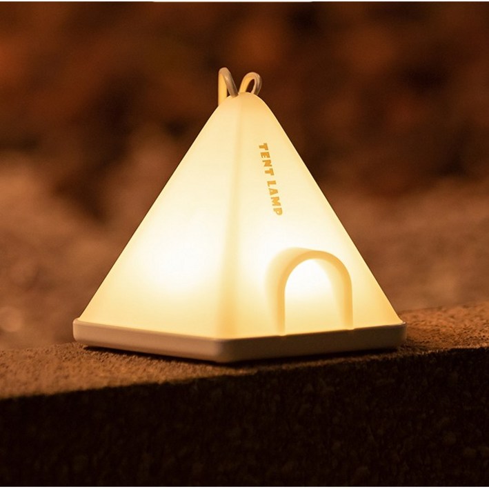 Fowod 텐트 LED 무드등 수면등 캠핑무드등 인테리어 소품 선물, 화이트