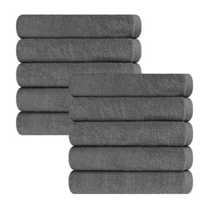 송월타월 라이트무지 30수 세면타올 130g, 그레이, 10개