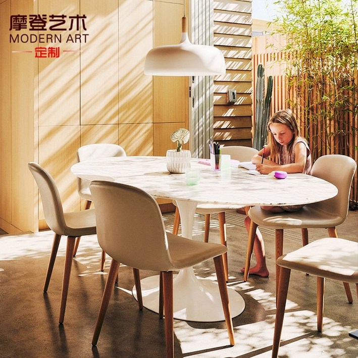 천연 대리석 테이블 엄정화식탁 다이 북유럽 80CM 인조대리석 사리넨테이블 대형사이즈