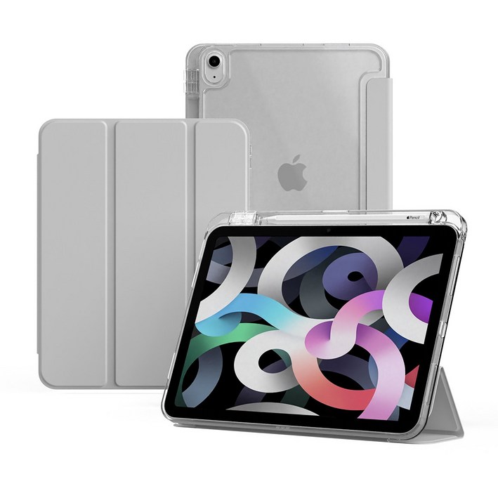 아이드 아이패드 클리어아머 애플펜슬 수납 케이스, 웜그레이, 1개