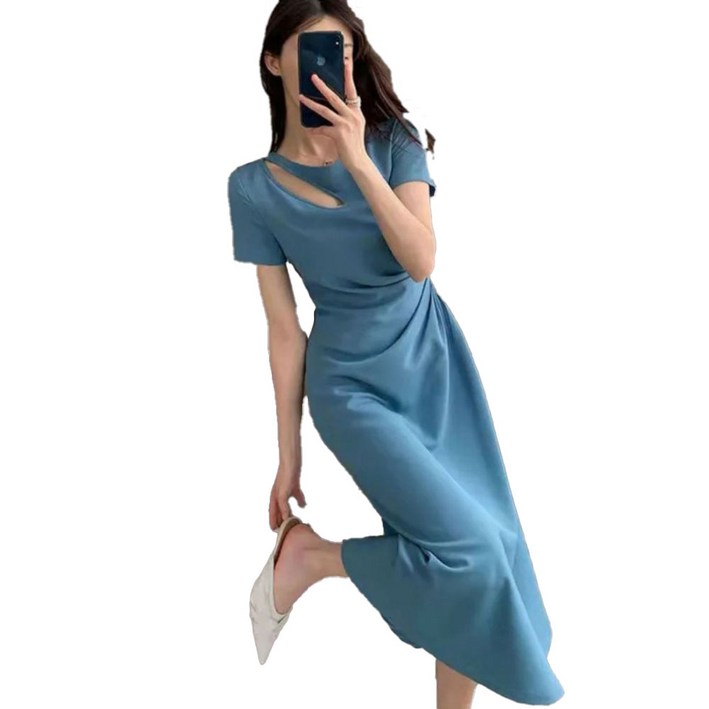 708090 여름 날씬해 보이는 롱원피스