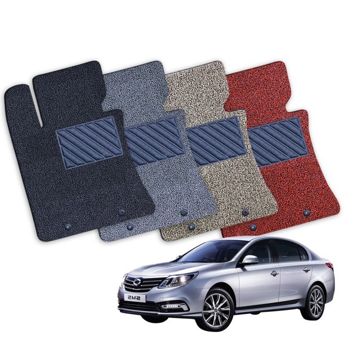 SM5 전차종 확장형 코일매트 카매트 풀세트 CK, 레드 테두리마감, SM5 뉴임프레션05년1월10년11월, 르노삼성