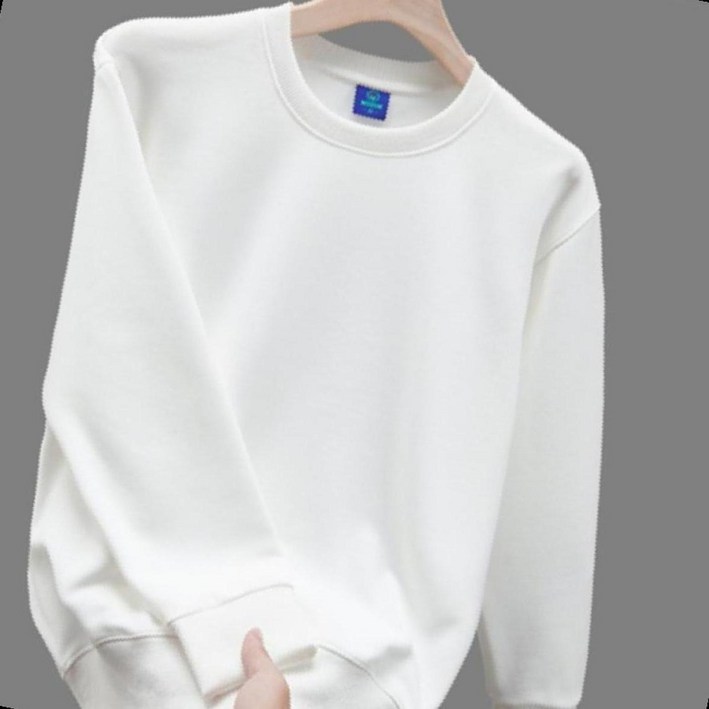 크루넥 맨투맨 남녀공용 스웨트셔츠 오버핏 무지 베이직 면 캐주얼 데일리 티셔츠