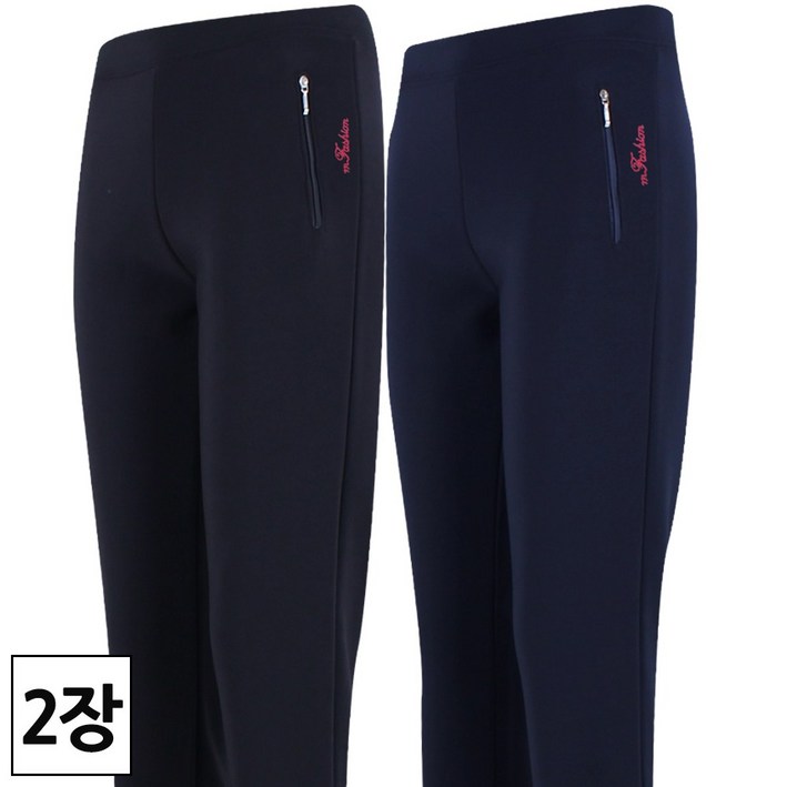 2장 더맨월드 겨울 여성용 RD 편해서 반하는 스판 밴딩바지  국산 기본 외출복 실내복 일상복 고무 밴딩 긴바지 M786