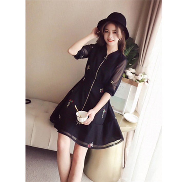 YHSHOP 숙녀 여름 패션 캐주얼 드레스
