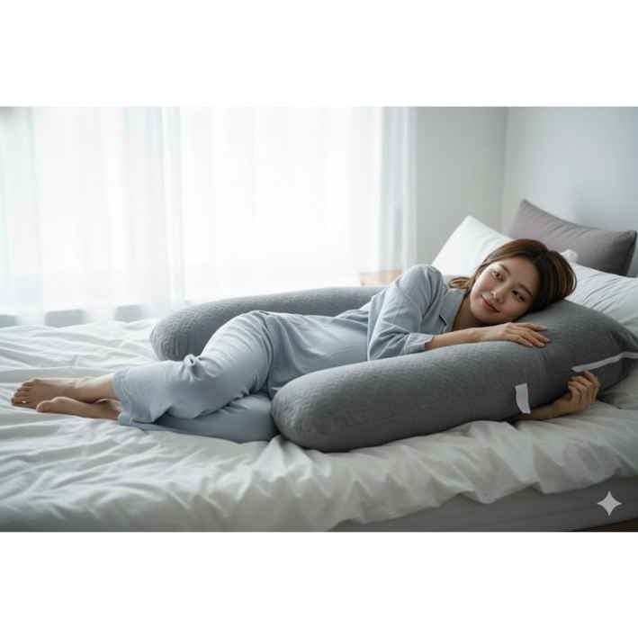 필로우네이션 100% 텐셀 호텔식 임산부 바디필로우 수유쿠션 U자형