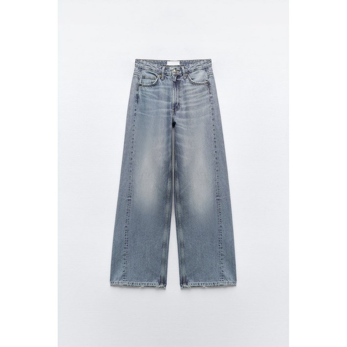 ZARA 여자 신상 와이드핏 청바지 캐주얼 데님팬츠 3Y1007