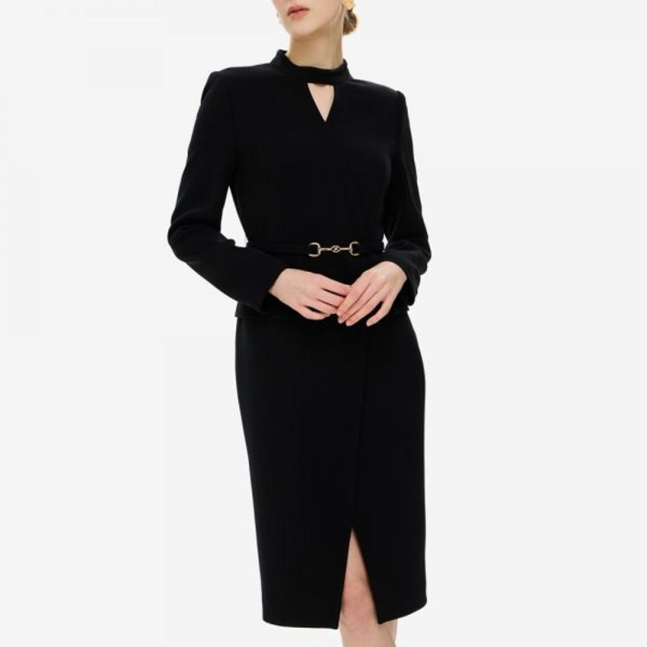 모조에스핀 [모조] 하이넥 슬림핏 정장 원피스 BKJ251MSE002