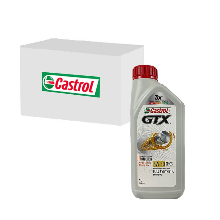 캐스트롤 GTX 5W30 디젤,가솔린엔진오일 SPC3, 1L x 12개, 12개, 5w30, 1L
