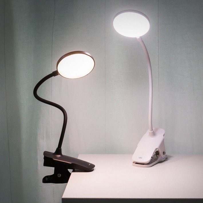 LED 집게 스탠드 학습용 책상 조명 침대 공부 독서등 스텐드 북라이트 C100