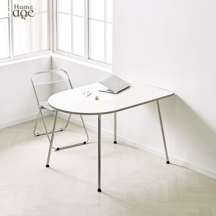 세이지홈 어너홈 1200 반타원형 식탁 테이블 원룸 미드센추리모던 입식 책상 국내제작, 반타원형1200화이트