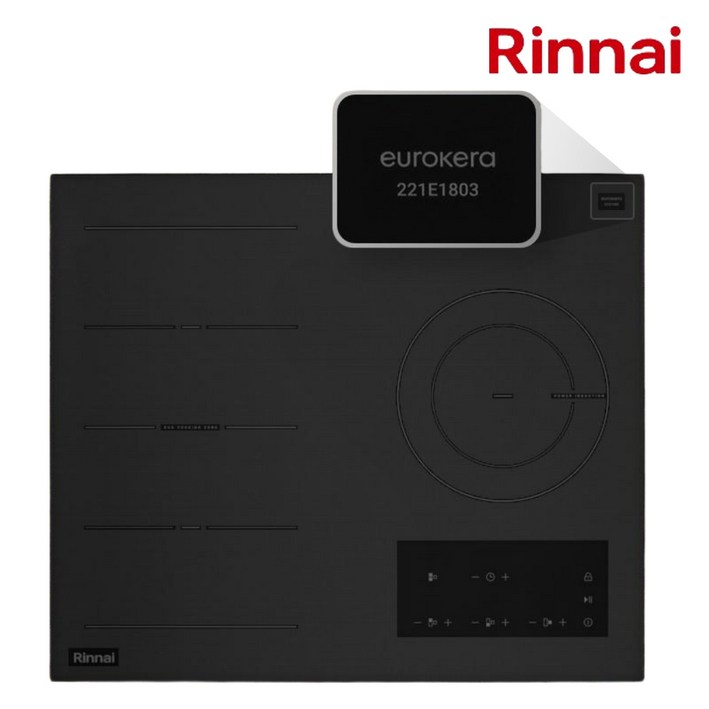 린나이 3구 인덕션 빌트인 전기레인지 터치식 전기렌지 자동 전력제어, 빌트인, 인덕션