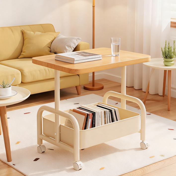 다용도 이동식 수납 쇼파테이블 52cmX35.5cm