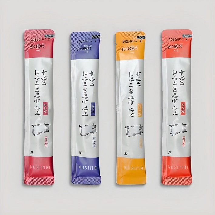누심비 고양이 짜먹는 간식 길고양이 대용량 15g 3가지맛 90개, 참치맛, 닭고기맛, 연어맛, 15g, 90개