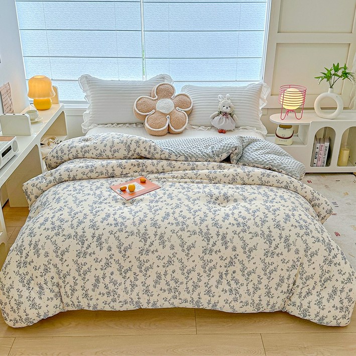 수스존 3D 극세사 봄 가을 겨울 양면 차렵이불 팝잇이불