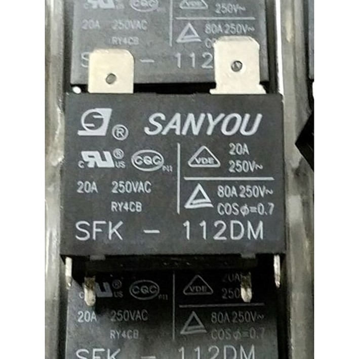 SFK 12V 250VAC 릴레이 LOGIC 4핀 에어컨용 20A POWER 112DM