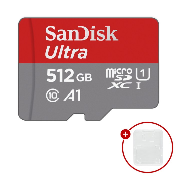 샌디스크 마이크로SD카드 Ultra A1 울트라 SDSQUAC512GB SD카드 케이스