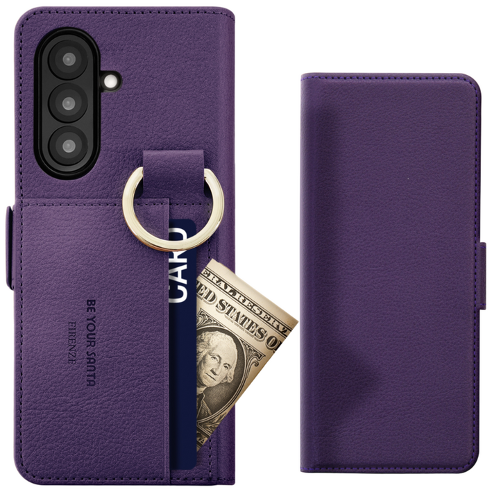 비유어산타 유해 전자파 차단 이태리 원단 갤럭시 Z폴드7 케이스 링 핑거 카드수납 피렌체