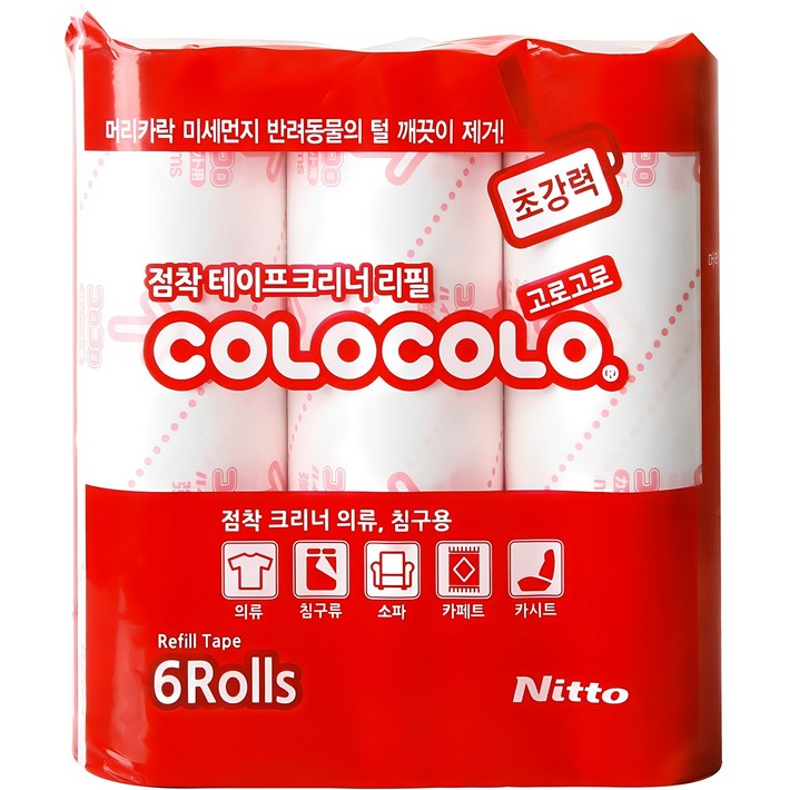 고로고로 초강력 테이프클리너 리필, 6개 고로고로 초강력 테이프클리너 리필, 6개