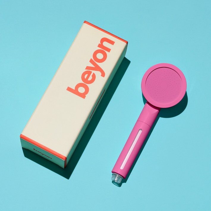 비욘 필터 샤워헤드, 1개, 핑크