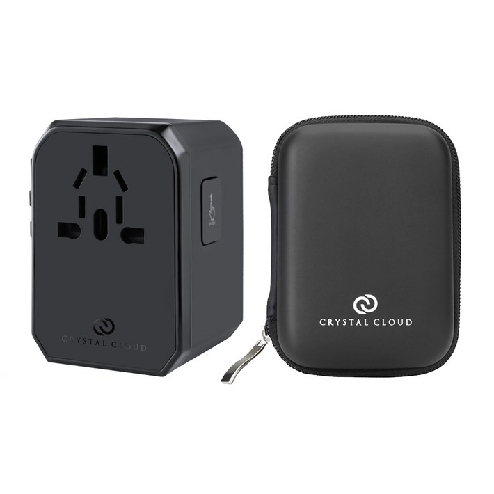 크리스탈클라우드 5포트 PD 70W GaN 전세계 여행용 해외 멀티 플러그 CC308, 1개
