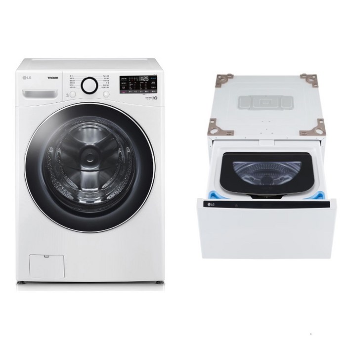 10 환급가전 LG전자 트롬 세탁기  트윈 미니워시 세트 F24WDWPX 24kg  4kg 방문설치
