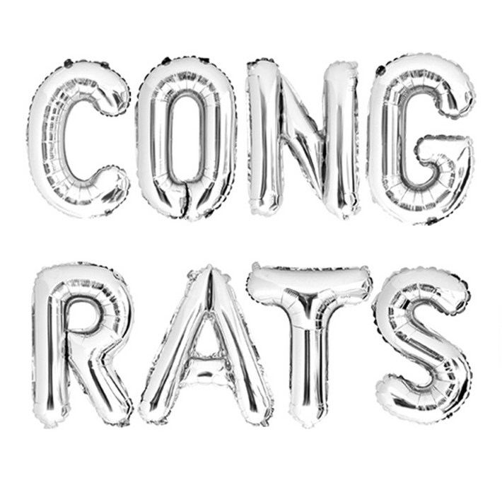 파티쇼 축하 메세지 은박 풍선 세트