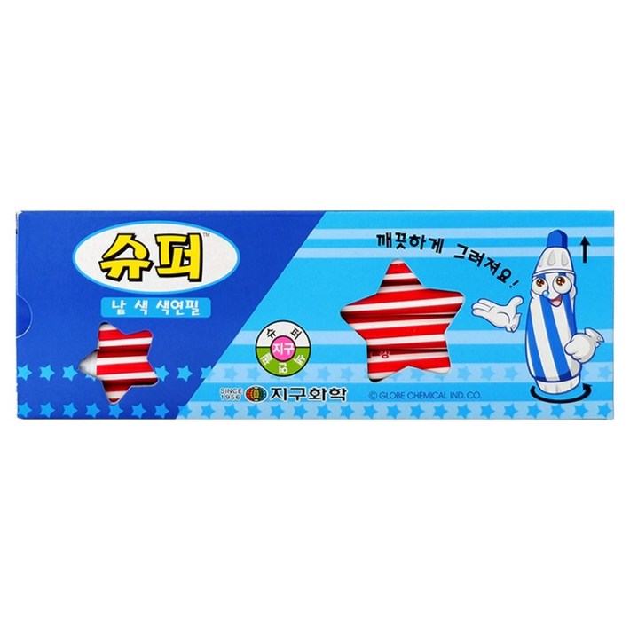 지구화학 슈퍼 색연필 낱색 빨강 12p