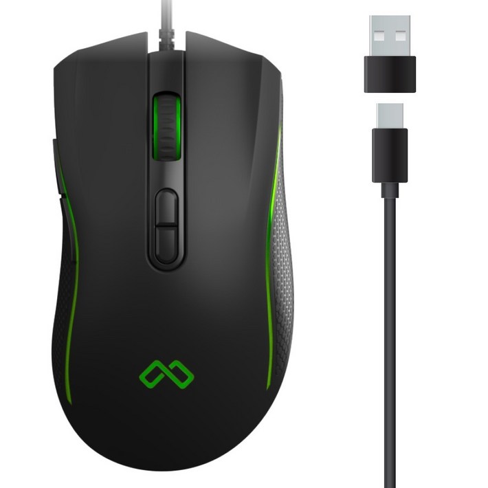 맥스틸 C타입 USB 무소음 게이밍 유선 마우스 GMC3U