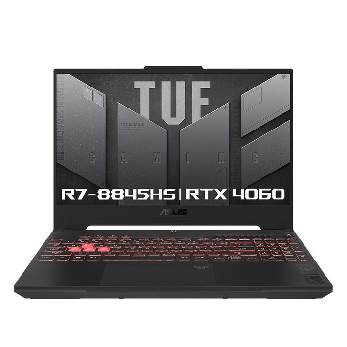 에이수스 2024 TUF GAMING A15 라이젠7 라이젠 8000 시리즈 지포스 RTX 4060, Mecha Gray, 512GB, 16GB, WIN11 Home, FA507UVHQ095W 에이수스 2024 TUF GAMING A15 라이젠7 라이젠 8000 시리즈 지포스 RTX 4060, Mecha Gray, 512GB, 16GB, WIN11 Home, FA507UVHQ095W