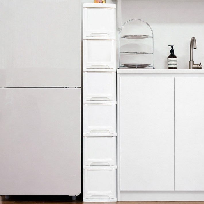 보노하우스 모던 슬림 틈새 서랍장 6단