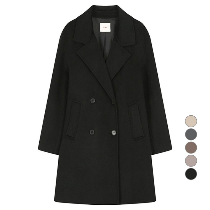 리스트 여성용 더블 핸드메이드 하프 코트 TWHCTO82040