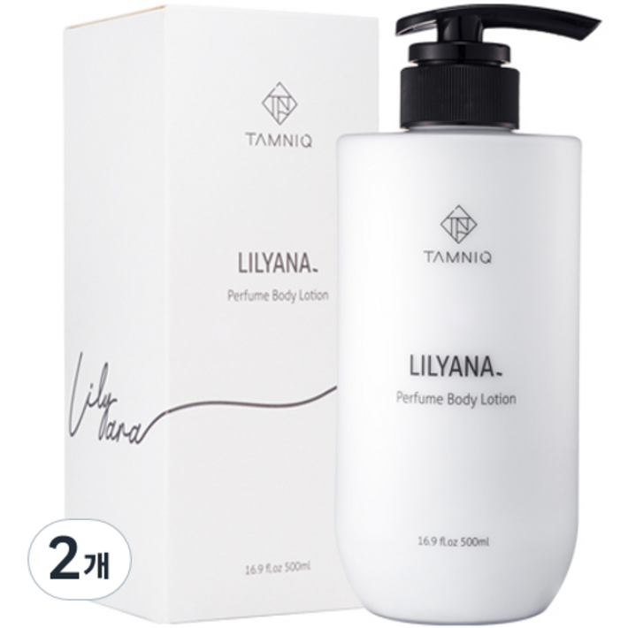 탐니크 퍼퓸 고보습 바디로션 릴리아나 플로럴향, 2개, 500ml