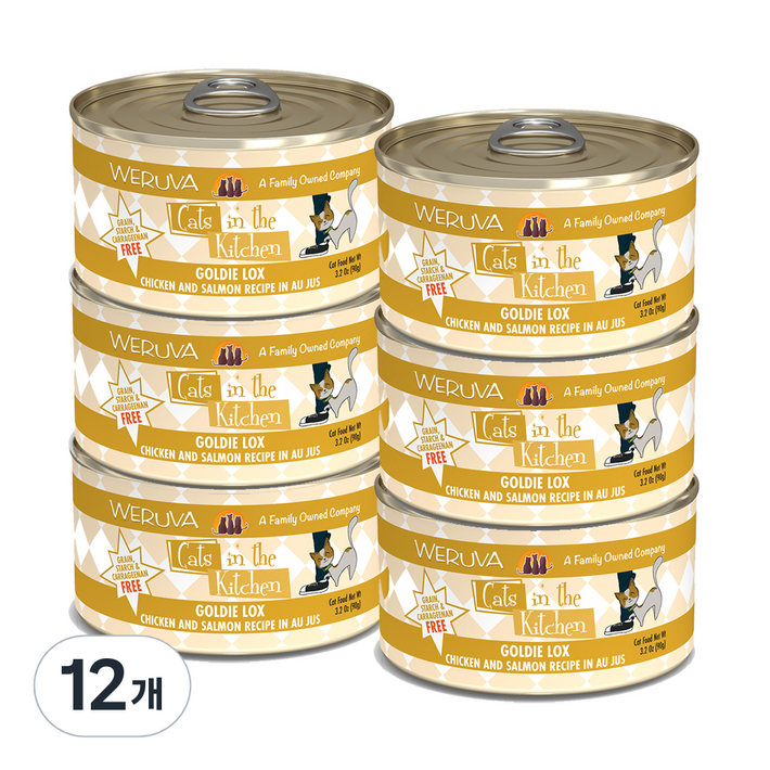 웨루바 캣츠 인더 키친 골디 락스 주식캔 6p, 닭, 90g, 12개 웨루바 캣츠 인더 키친 골디 락스 주식캔 6p, 닭, 90g, 12개