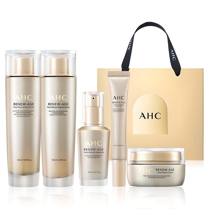 AHC 리뉴에이지 토탈 4종 + 아이크림 20ml 기프트 세트