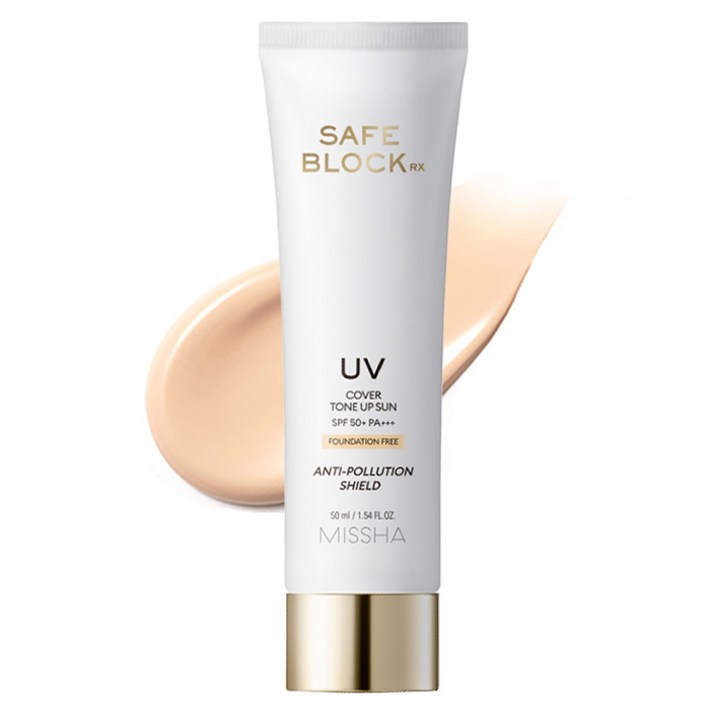 미샤 세이프 블록 RX 커버 톤업 선크림 SPF50+ PA++++