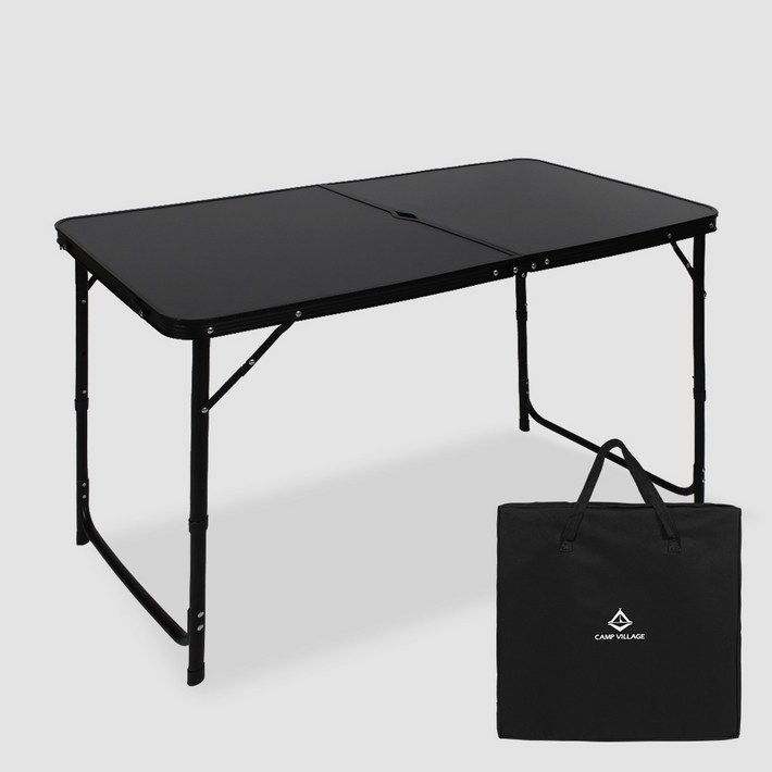캠프빌리지 3단 높이조절 폴딩 캠핑 테이블