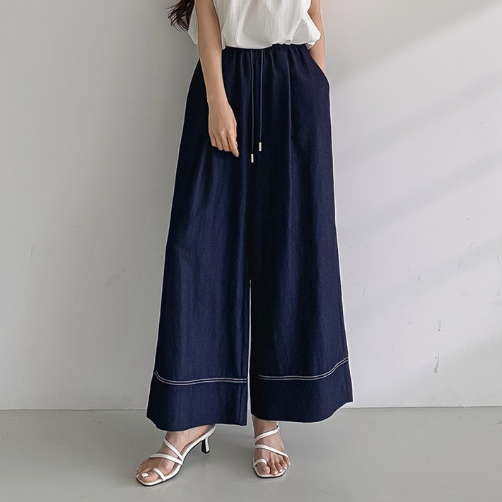 부루앤쥬디 여성용 G 스티치데님와이드팬츠 BORGDP402B