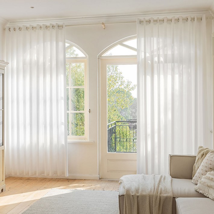 사라하우스 비침없는 도톰차르르 쉬폰커튼 아일렛형