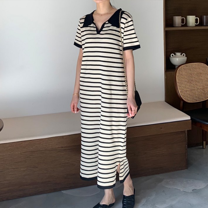 마이쏭 여성 루즈핏 니켈카라단가라니트롱원피스
